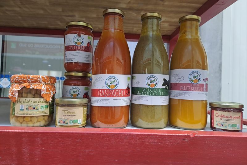 Gaspacho, veloutés, sauces et bocaux bio en rayon